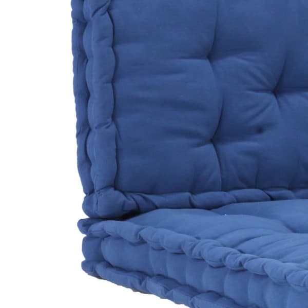 vidaXL hynder til pallesofa 2 stk. bomuld lyseblå