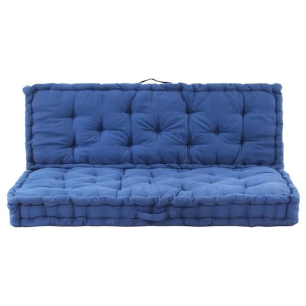 vidaXL hynder til pallesofa 2 stk. bomuld lyseblå