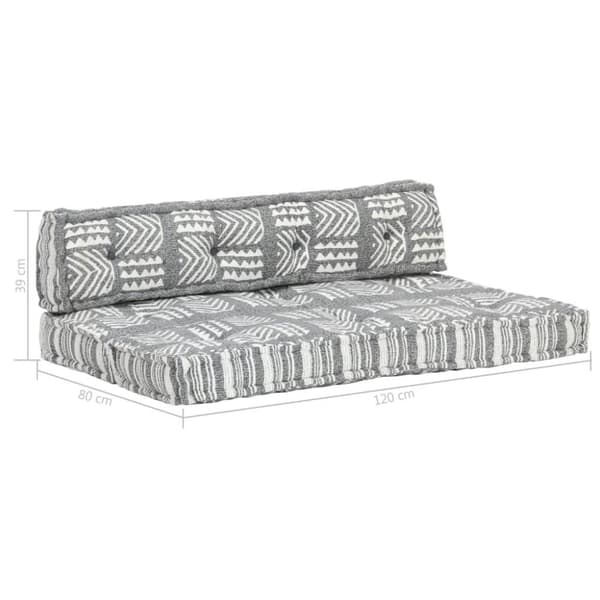 vidaXL hynde til pallesofa stof patchwork grå