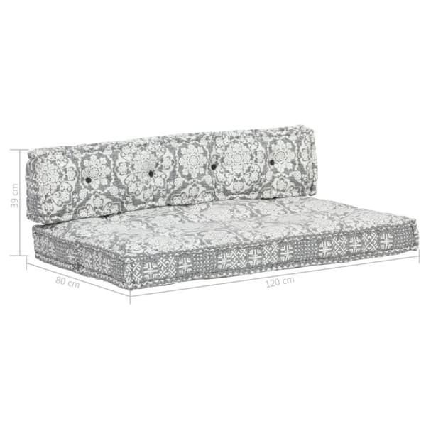 vidaXL hynde til pallesofa stof patchwork lysegrå