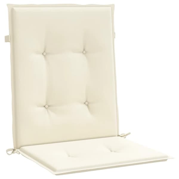 vidaXL Stolsdynor 4 st gräddvit 100x50x3 cm oxfordtyg