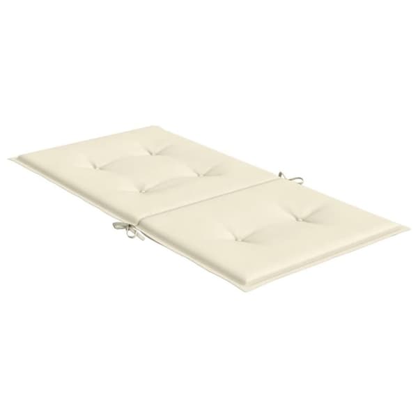 vidaXL Stolsdynor 4 st gräddvit 100x50x3 cm oxfordtyg