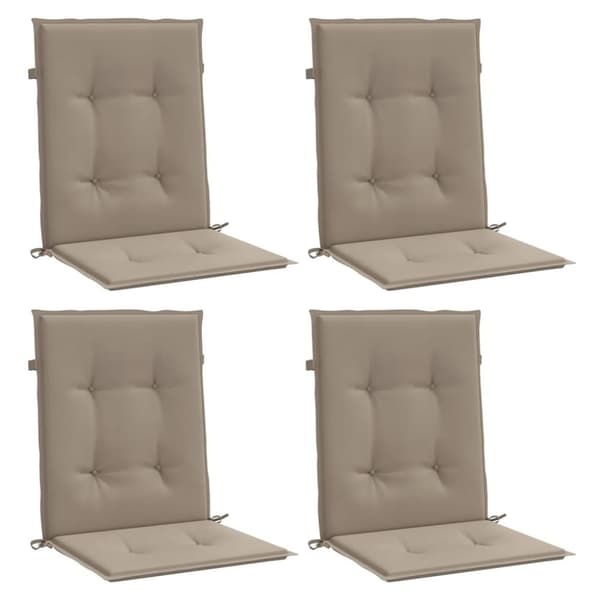 vidaXL Stolsdynor 4 st taupe 100x50x3 cm oxfordtyg