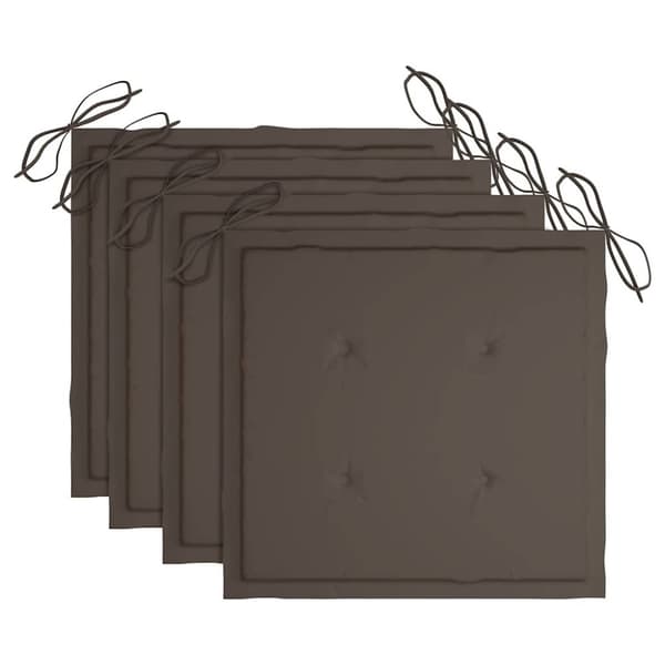 vidaXL Stolsdynor 4 st taupe 40x40x3 cm oxfordtyg