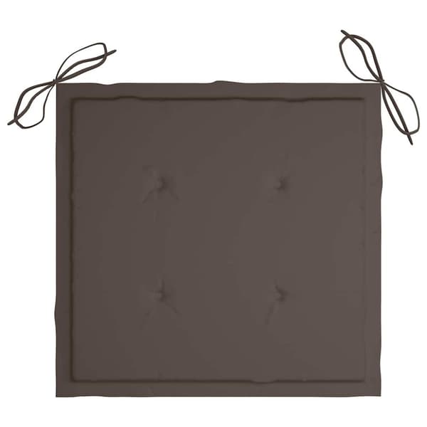 vidaXL Stolsdynor 4 st taupe 40x40x3 cm oxfordtyg