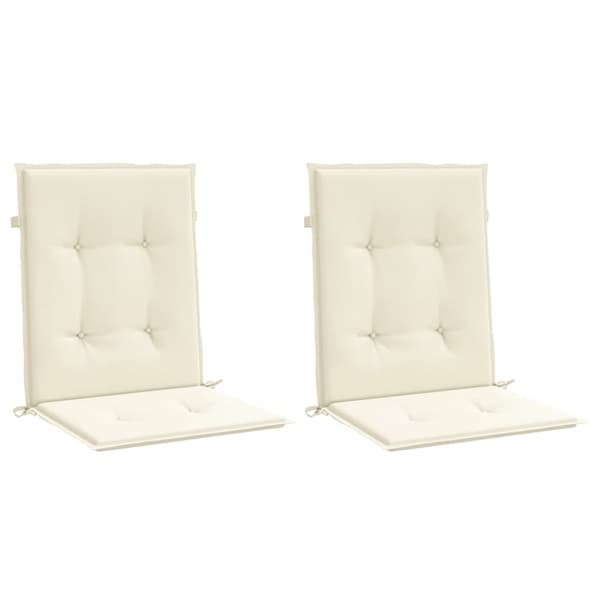 vidaXL Stolsdynor 2 st gräddvit 100x50x3 cm oxfordtyg