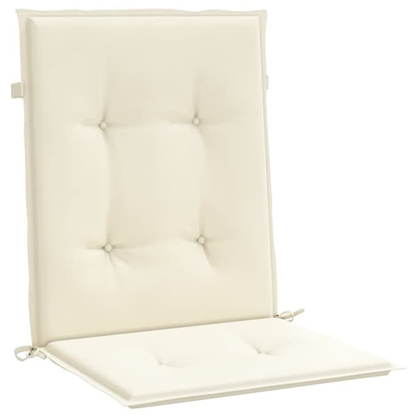 vidaXL Stolsdynor 2 st gräddvit 100x50x3 cm oxfordtyg