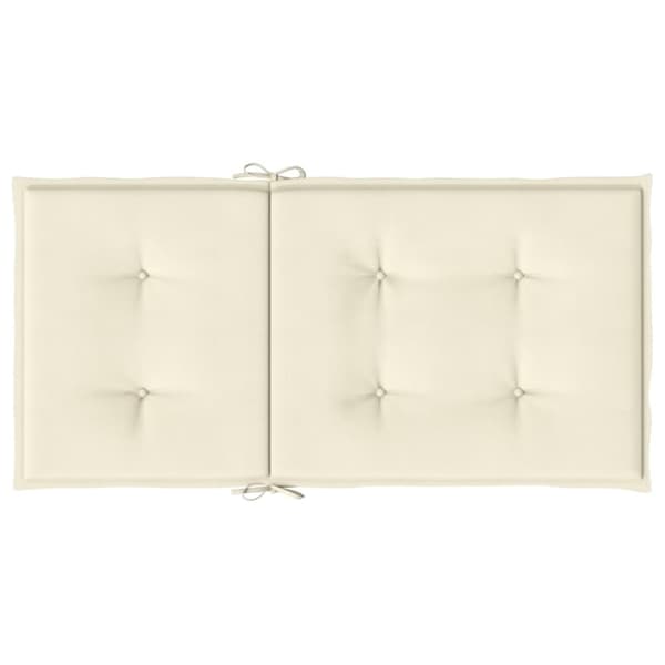 vidaXL Stolsdynor 2 st gräddvit 100x50x3 cm oxfordtyg