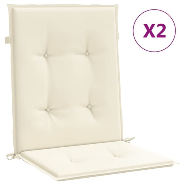 vidaXL Stolsdynor 2 st gräddvit 100x50x3 cm oxfordtyg