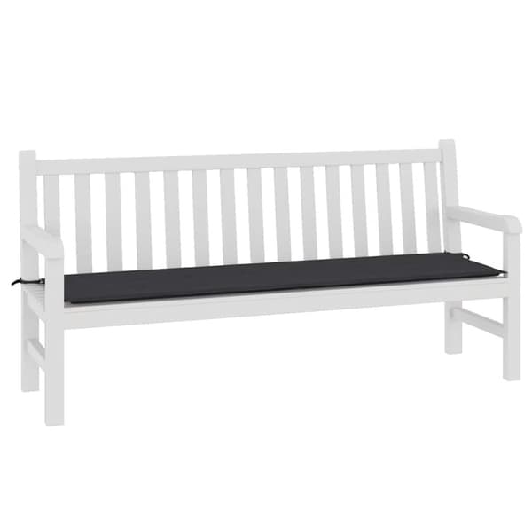vidaXL Bänkdyna för trädgården svart 180x50x3 cm oxfordtyg
