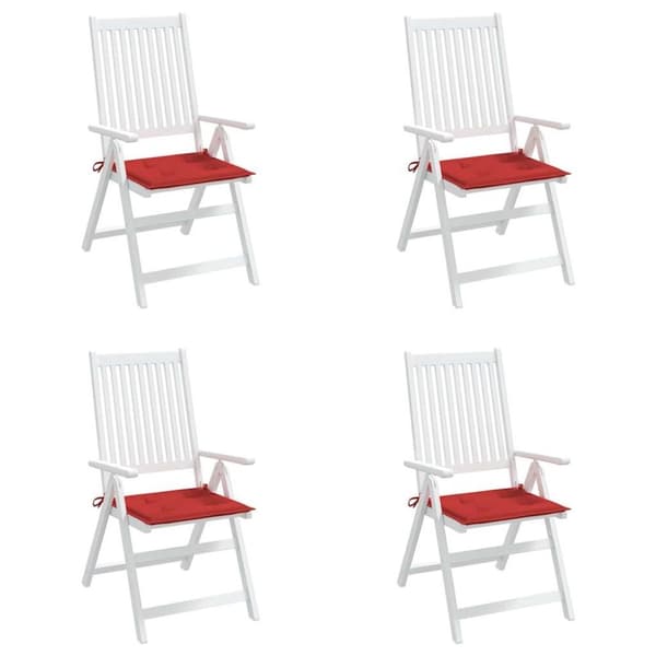 vidaXL Stolsdynor 4 st röd 40x40x3 cm oxfordtyg