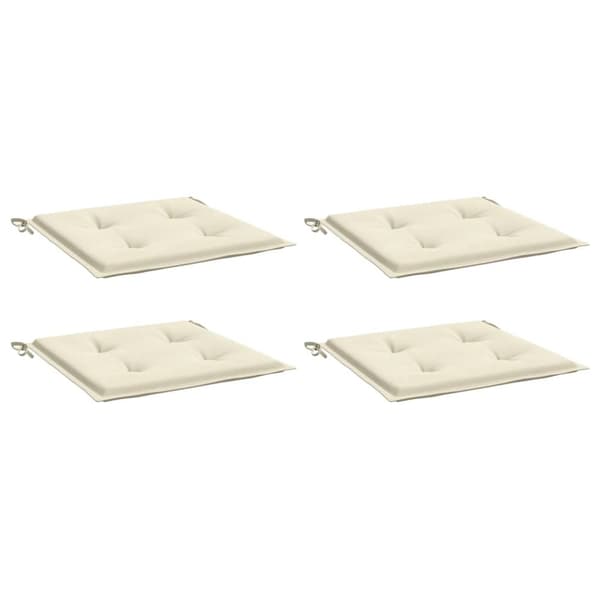 vidaXL Stolsdynor 4 st gräddvit 40x40x3 cm oxfordtyg
