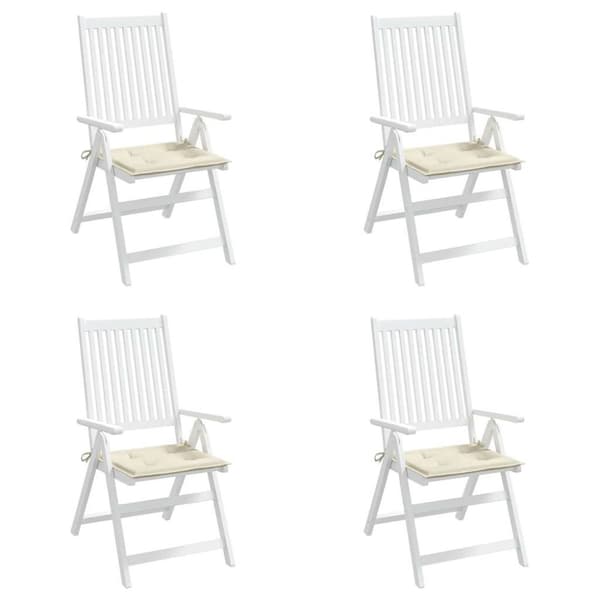vidaXL Stolsdynor 4 st gräddvit 40x40x3 cm oxfordtyg