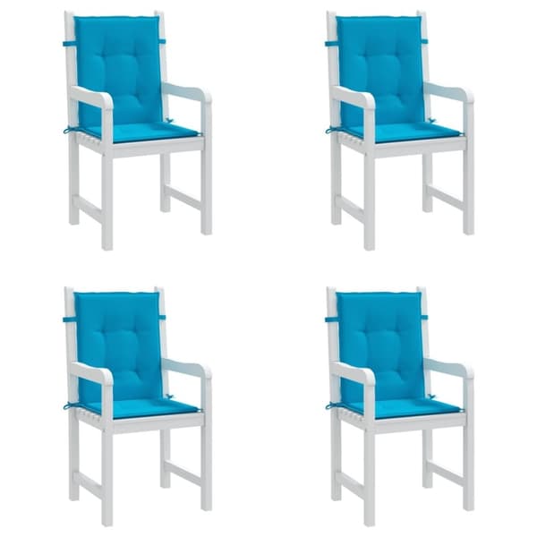 vidaXL Stolsdynor 4 st blå 100x50x3 cm oxfordtyg