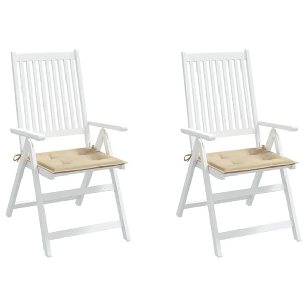 vidaXL Stolsdynor 2 st beige 50x50x3 cm oxfordtyg