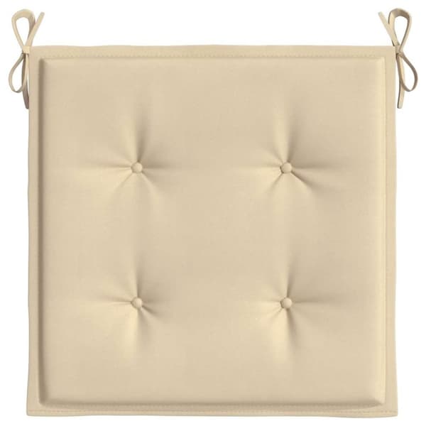 vidaXL Stolsdynor 2 st beige 50x50x3 cm oxfordtyg