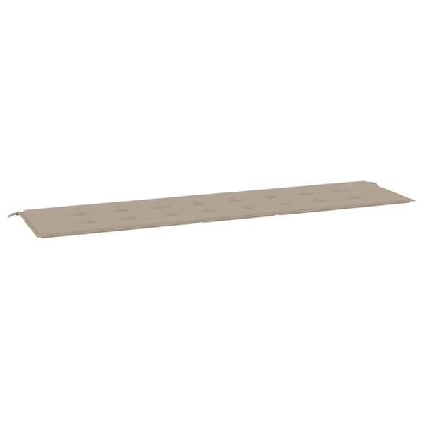 vidaXL Bänkdyna för trädgården taupe 200x50x3 cm oxfordtyg