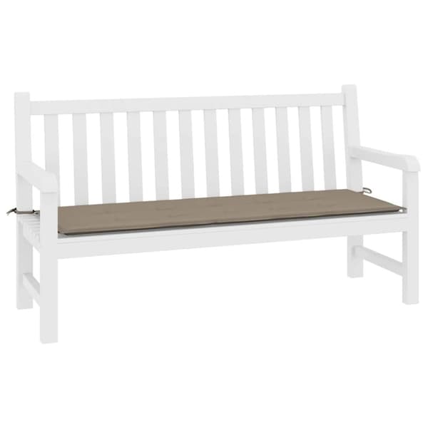 vidaXL Bänkdyna för trädgården taupe 200x50x3 cm oxfordtyg