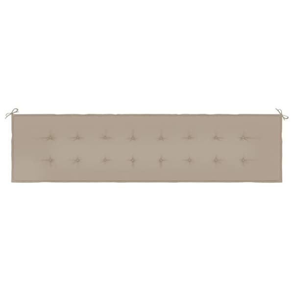 vidaXL Bänkdyna för trädgården taupe 200x50x3 cm oxfordtyg