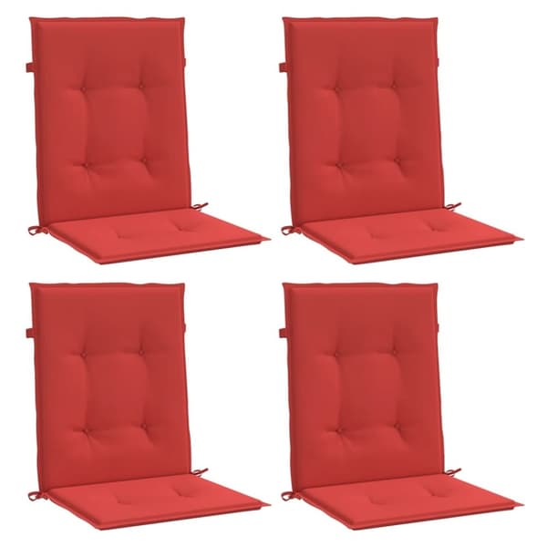 vidaXL Stolsdynor 4 st röd 100x50x3 cm oxfordtyg