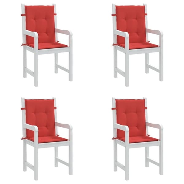 vidaXL Stolsdynor 4 st röd 100x50x3 cm oxfordtyg