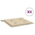 Miniatyrbild 3 av 10: vidaXL Stolsdynor 4 st beige 40x40x3 cm oxfordtyg