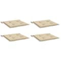 Miniatyrbild 4 av 10: vidaXL Stolsdynor 4 st beige 40x40x3 cm oxfordtyg