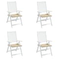 Miniatyrbild 5 av 10: vidaXL Stolsdynor 4 st beige 40x40x3 cm oxfordtyg