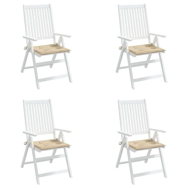 vidaXL Stolsdynor 4 st beige 40x40x3 cm oxfordtyg