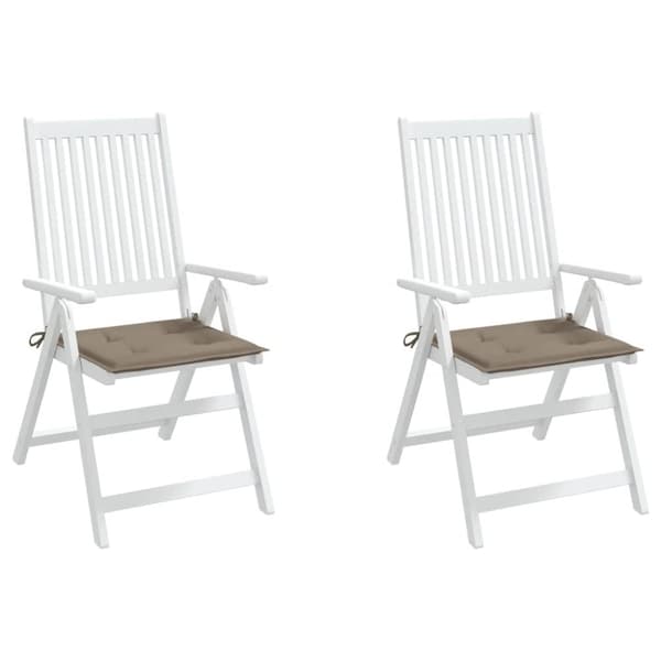 vidaXL Stolsdynor 2 st taupe 50x50x3 cm oxfordtyg