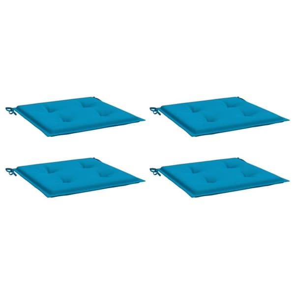 vidaXL Stolsdynor 4 st blå 40x40x3 cm oxfordtyg