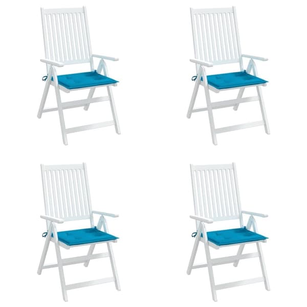 vidaXL Stolsdynor 4 st blå 40x40x3 cm oxfordtyg