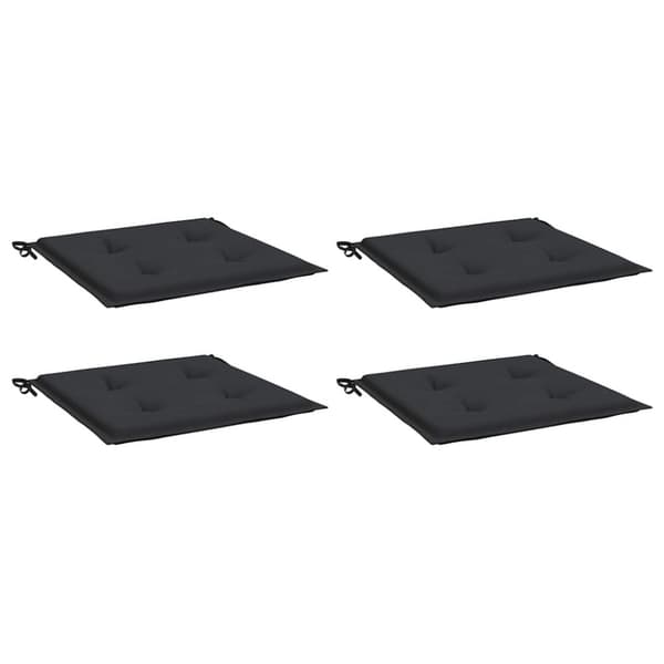 vidaXL Stolsdynor 4 st svart 40x40x3 cm oxfordtyg