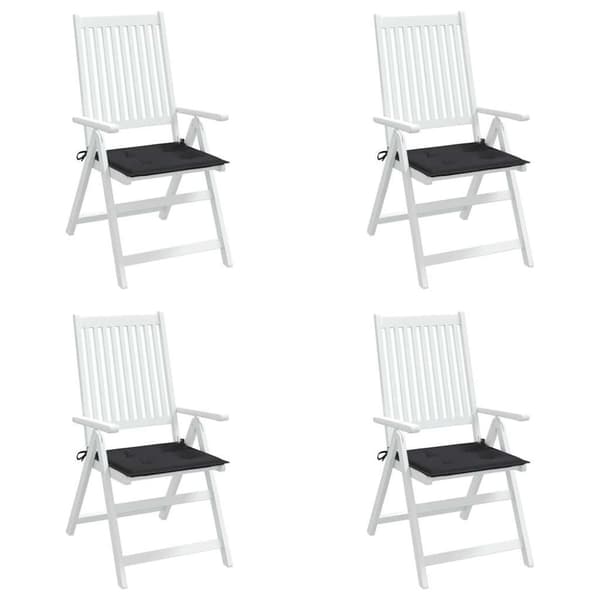vidaXL Stolsdynor 4 st svart 40x40x3 cm oxfordtyg