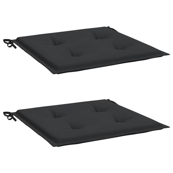 vidaXL hynder til havestol 2 stk. 50x50x3 cm oxfordstof sort