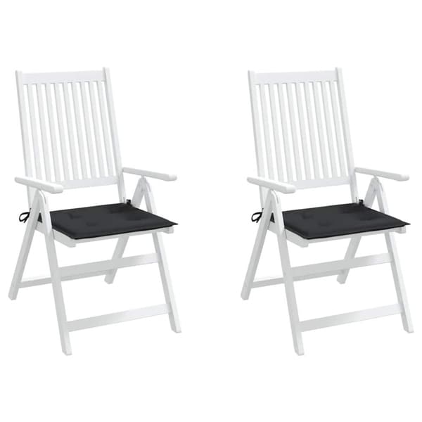 vidaXL hynder til havestol 2 stk. 50x50x3 cm oxfordstof sort