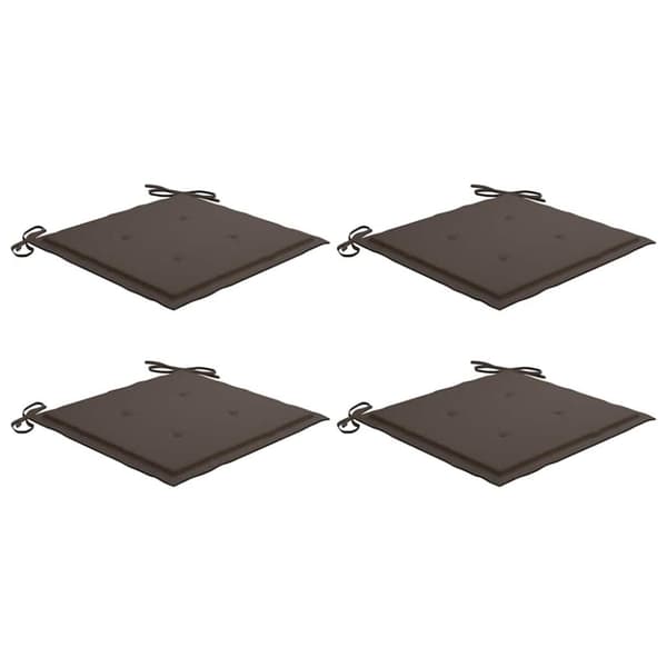 vidaXL hynder til havestol 4 stk. 40x40x3 cm oxfordstof gråbrun