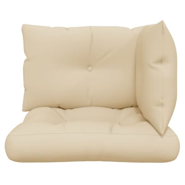 vidaXL pallehynder 3 stk. stof beige