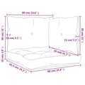 Miniatyrbillede 11 af 11: vidaXL pallehynder 3 stk. stof beige