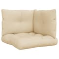 Miniatyrbillede 2 af 11: vidaXL pallehynder 3 stk. stof beige