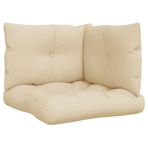vidaXL pallehynder 3 stk. stof beige