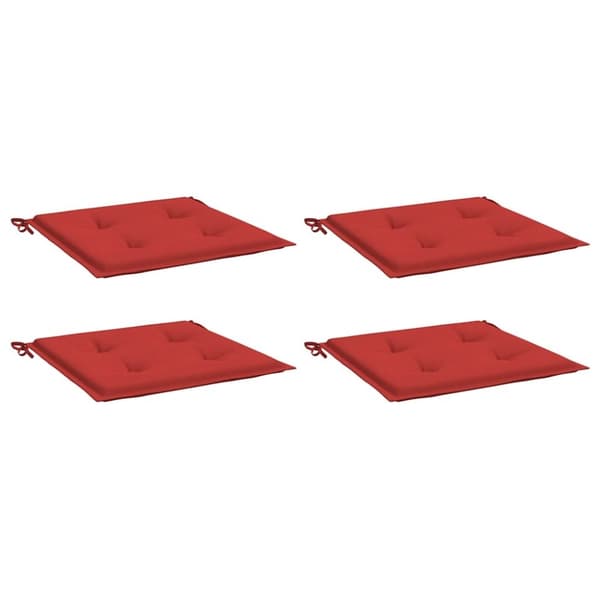 vidaXL hynder til havestol 4 stk. 40x40x3 cm oxfordstof rød