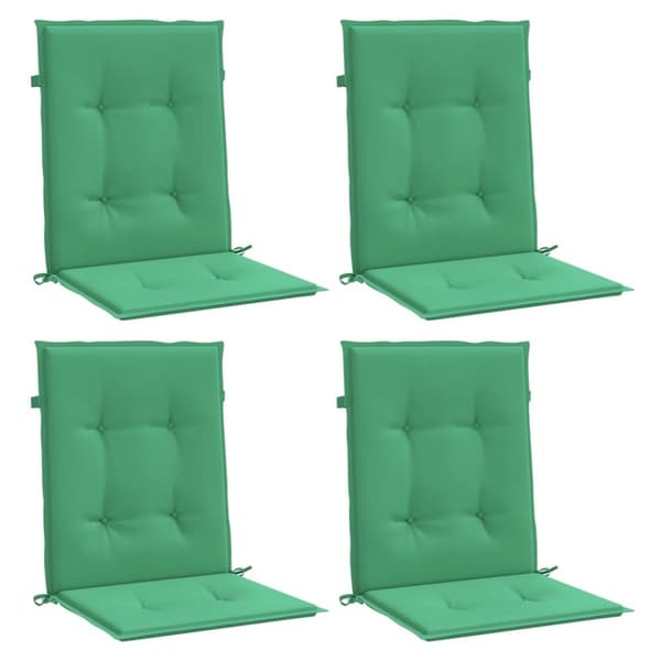 vidaXL stolehynde m. lav ryg 4 stk. 100x50x3 cm oxfordstof grøn