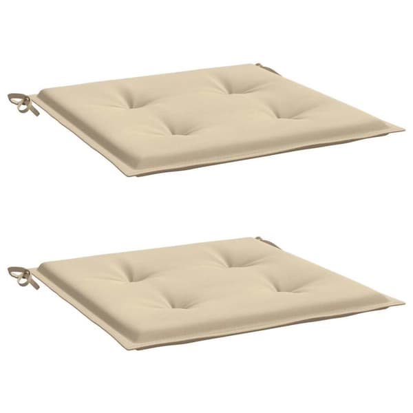 vidaXL hynder til havestol 2 stk. 50x50x3 cm oxfordstof beige