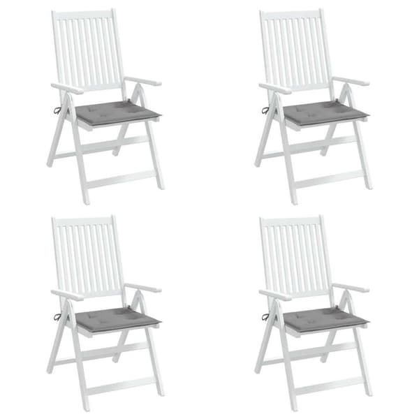 vidaXL hynder til havestol 4 stk. 40x40x3 cm oxfordstof grå