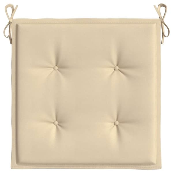 vidaXL hynder til havestol 4 stk. 40x40x3 cm oxfordstof beige