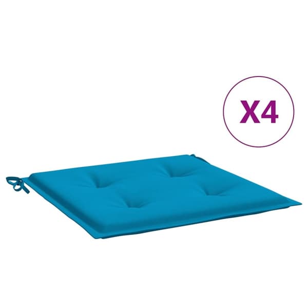 vidaXL hynder til havestol 4 stk. 40x40x3 cm oxfordstof blå