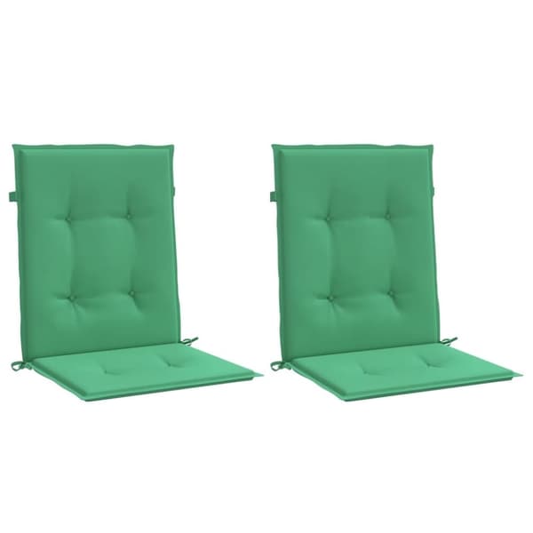 vidaXL stolehynde m. lav ryg 2 stk. 100x50x3 cm oxfordstof grøn