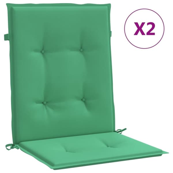 vidaXL stolehynde m. lav ryg 2 stk. 100x50x3 cm oxfordstof grøn