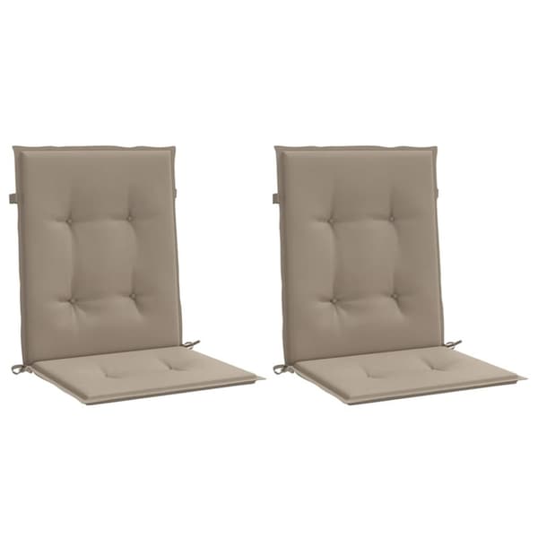 vidaXL Stolsdynor 2 st taupe 100x50x3 cm oxfordtyg